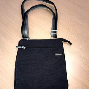 Bagallini Black Canvas Crossbody